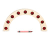 CUSTOM 8x4 Half Circle Arch Choose-your-own Gem Block