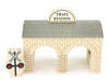 LIMITED! North Pole Depot Train Station Maple Building Block Set