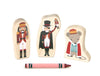 LIMITED! Nutcracker Suite Nutcracker & Mouse King 3 pc. Shape Block Set