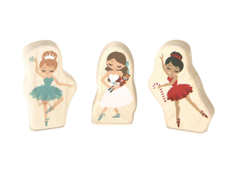 LIMITED! Nutcracker Suite Ballerina 3 pc. Shape Block Set