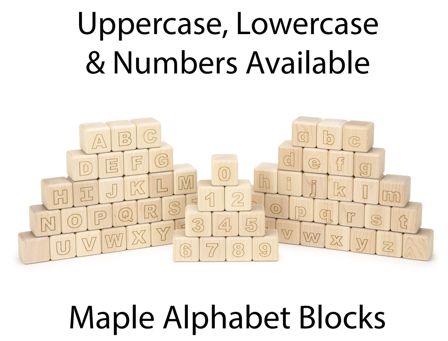 28 pc. Outline Lowercase Engraved Alphabet Blocks