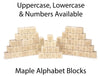 0-9 Outline Engraved Maple Number Blocks