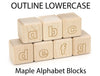 28 pc. Outline Lowercase Engraved Alphabet Blocks