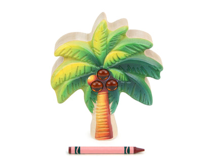 LIMITED! Carved Palm Tree Maple Building Block