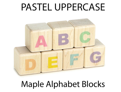 28 pc. Pastel Uppercase Letters Alphabet Blocks