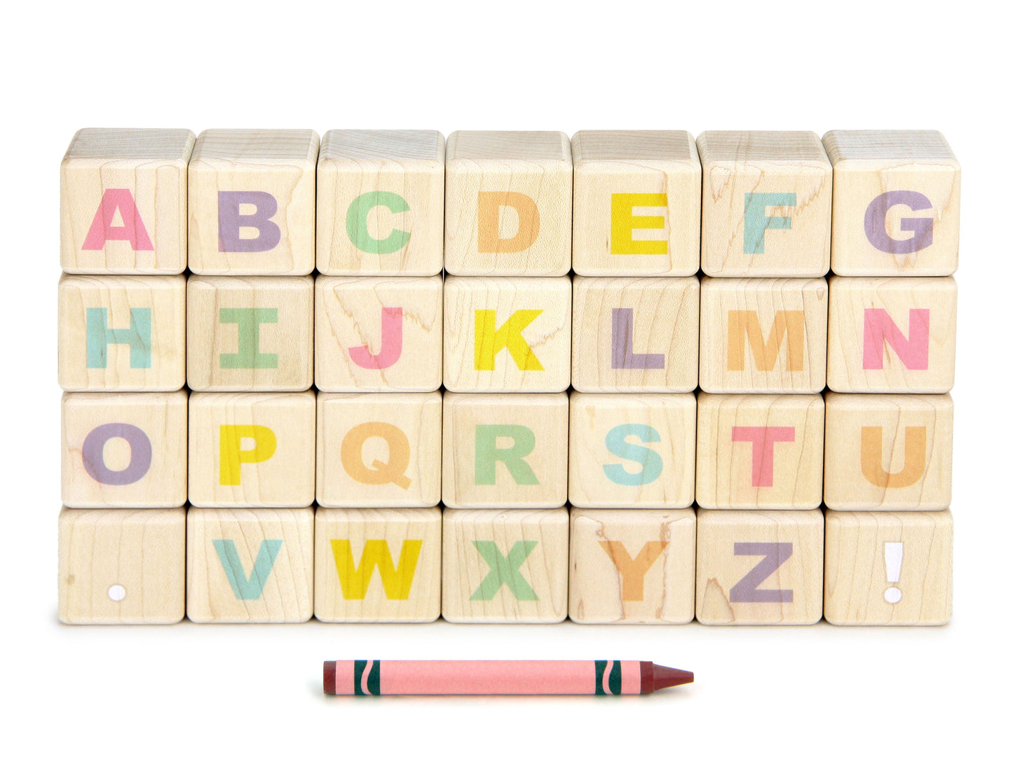 28 pc. Pastel Uppercase Letters Alphabet Blocks