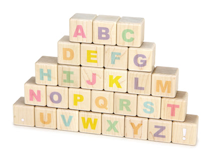 28 pc. Pastel Uppercase Letters Alphabet Blocks