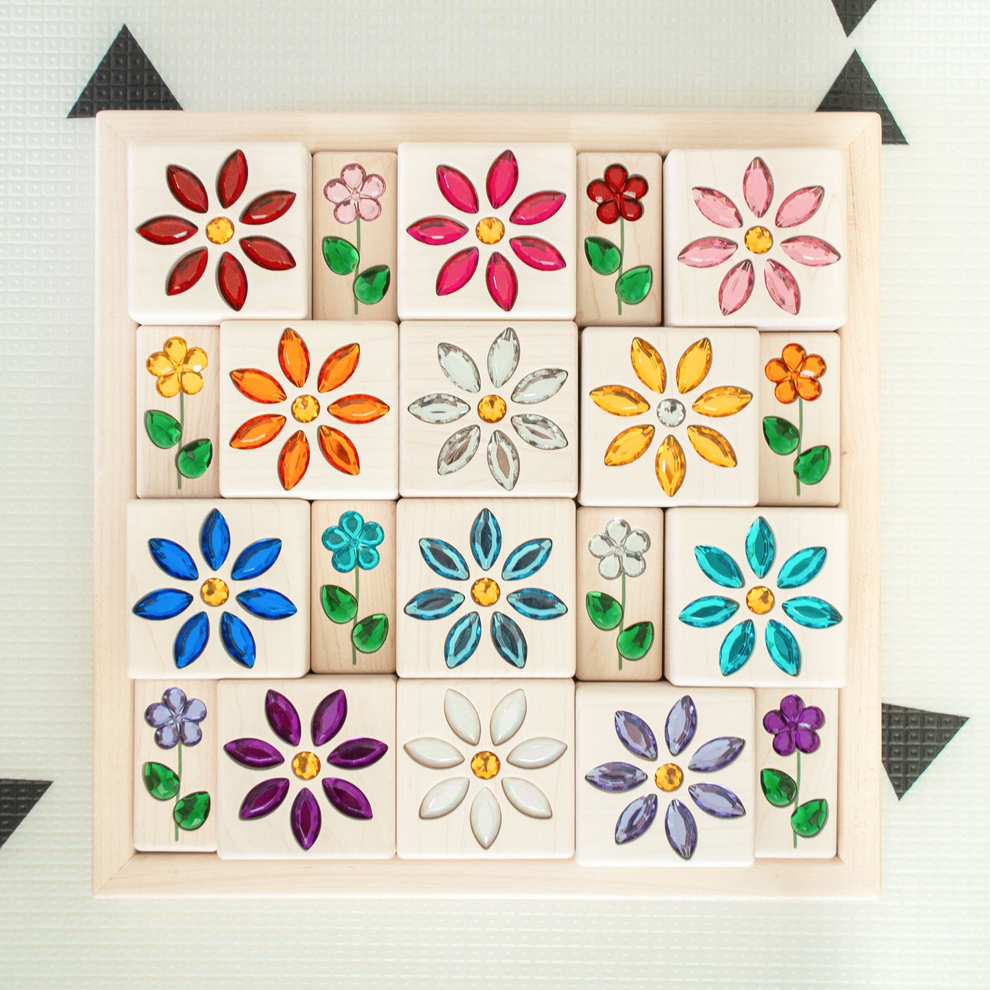 LIMITED! Bright Summer Flowers 6pc. Gem Blocks