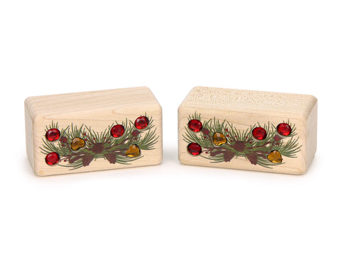 LIMITED! 2x1 Pine Garland 2 pc. Gem Block Set