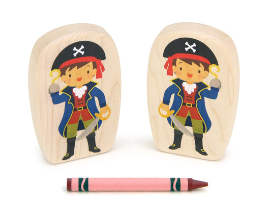 LIMITED! Hookhand the Pirate - 3.75" Double-sided 1:24 Scale Maple Figure