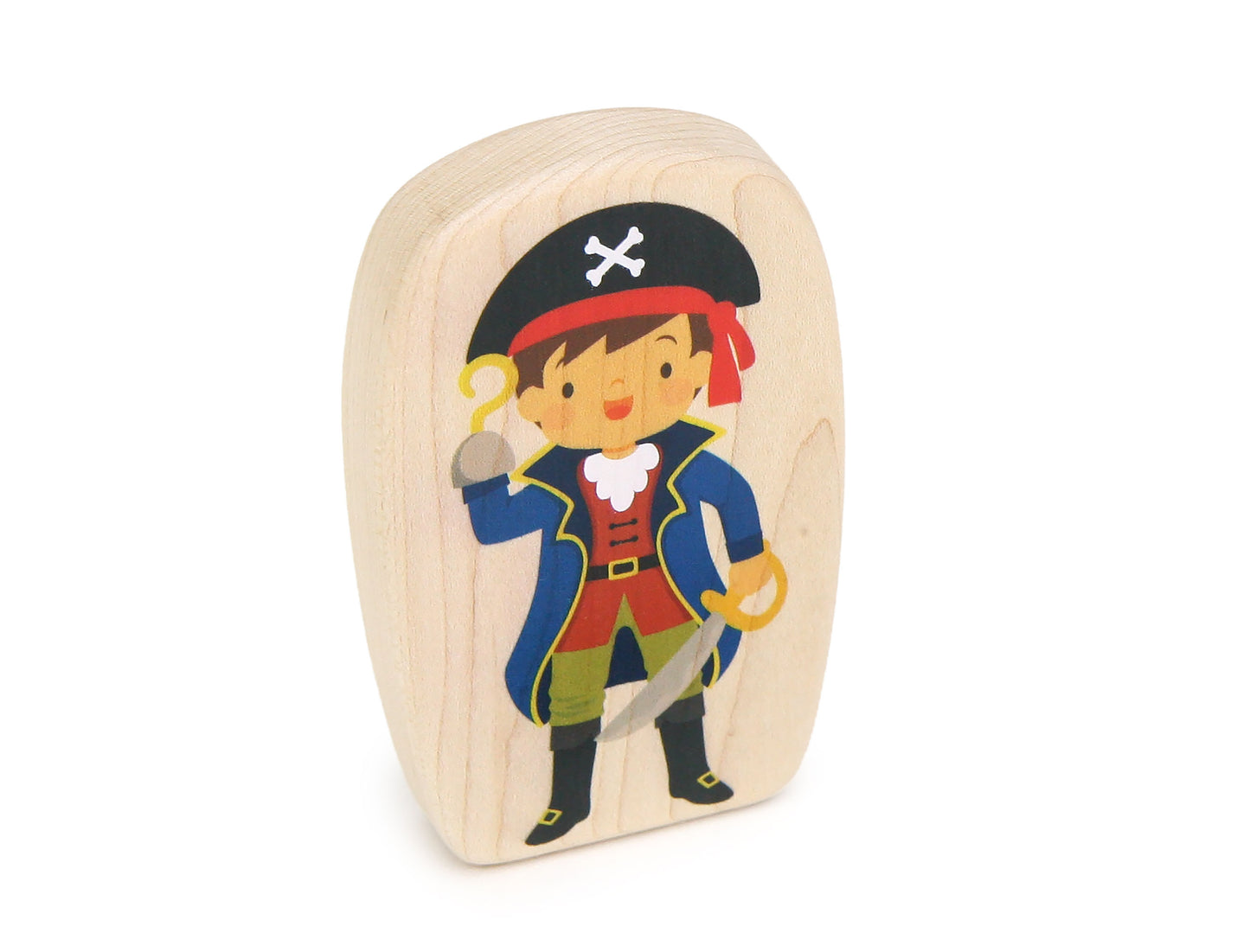 LIMITED! Hookhand the Pirate - 3.75" Double-sided 1:24 Scale Maple Figure
