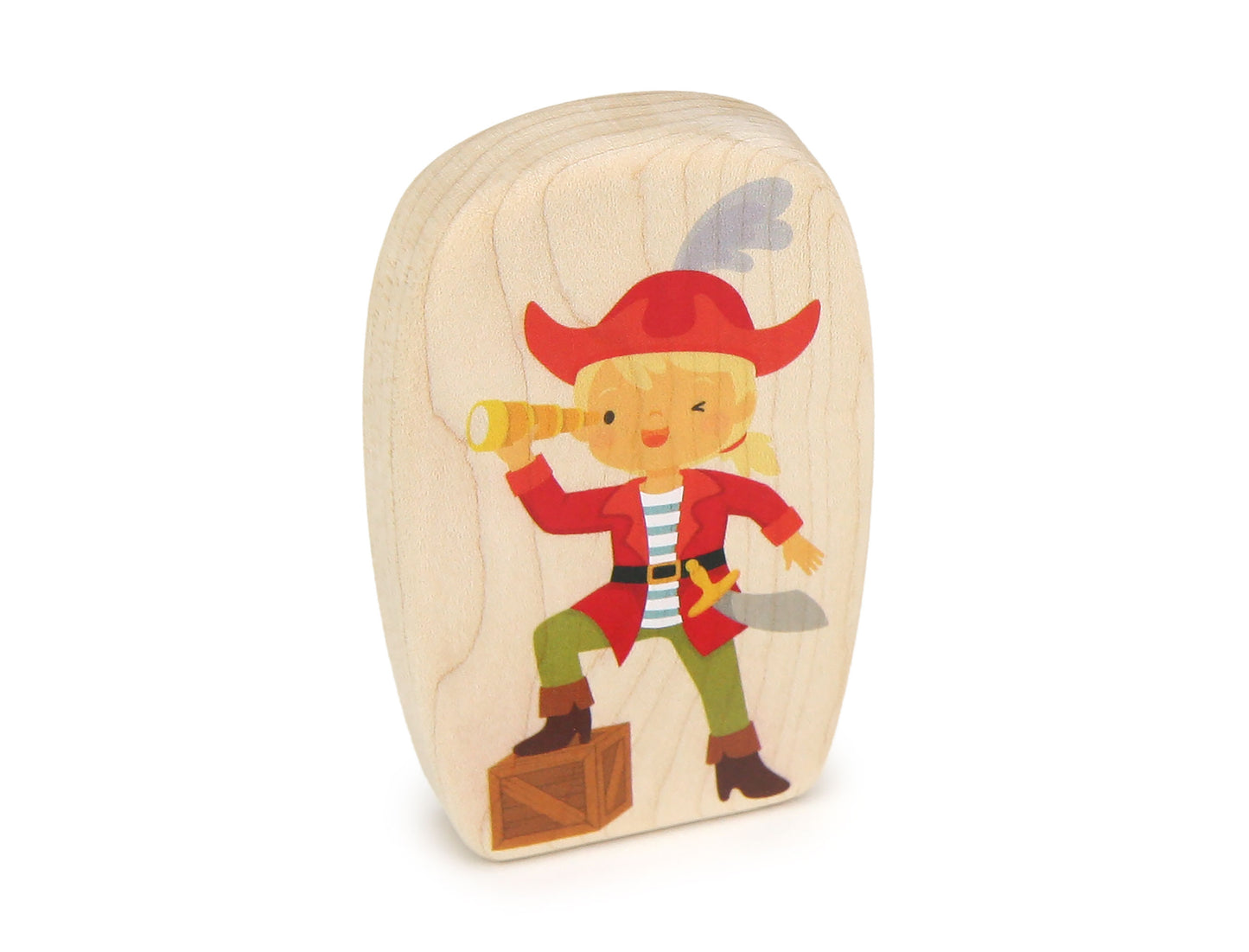 LIMITED! Lookout Pirate - 3.75" Double-sided 1:24 Scale Maple Figure