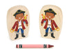 LIMITED! Parrot King Pirate - 3.75" Double-sided 1:24 Scale Maple Figure
