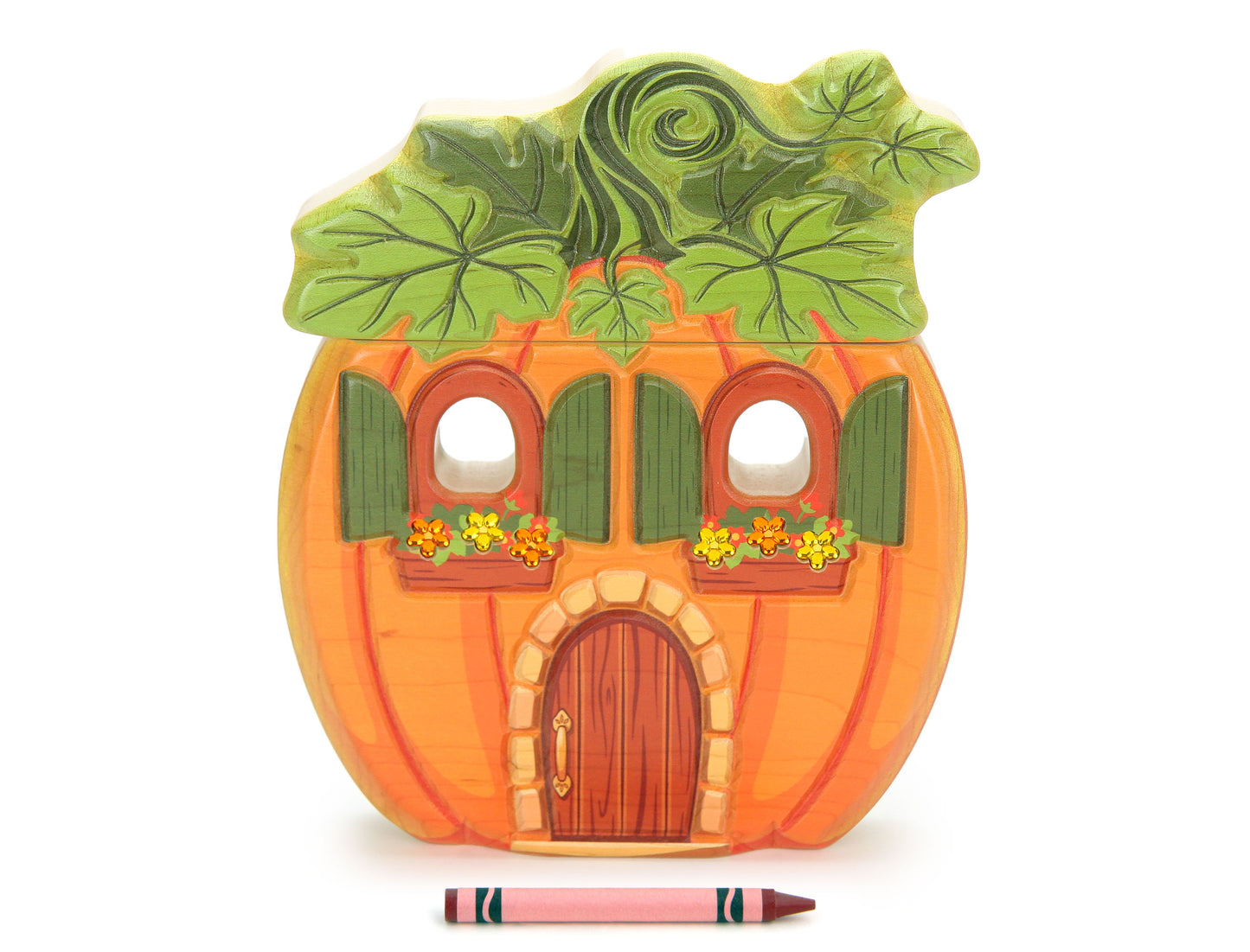 LIMITED! Carved Pumpkin Faerie House Building Block Set