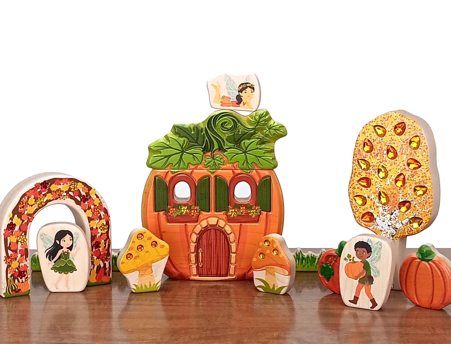 LIMITED! Autumn Toadstools Shaped Gem Blocks