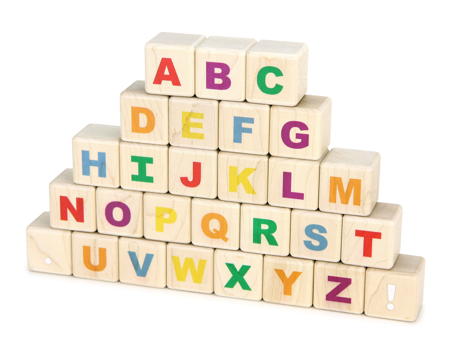 28 pc. Rainbow Uppercase Letters Alphabet Blocks