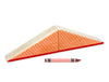 LIMITED! 4x2 Red Scallop Roof 2 pc. Double-Sided Triangle Building Blocks