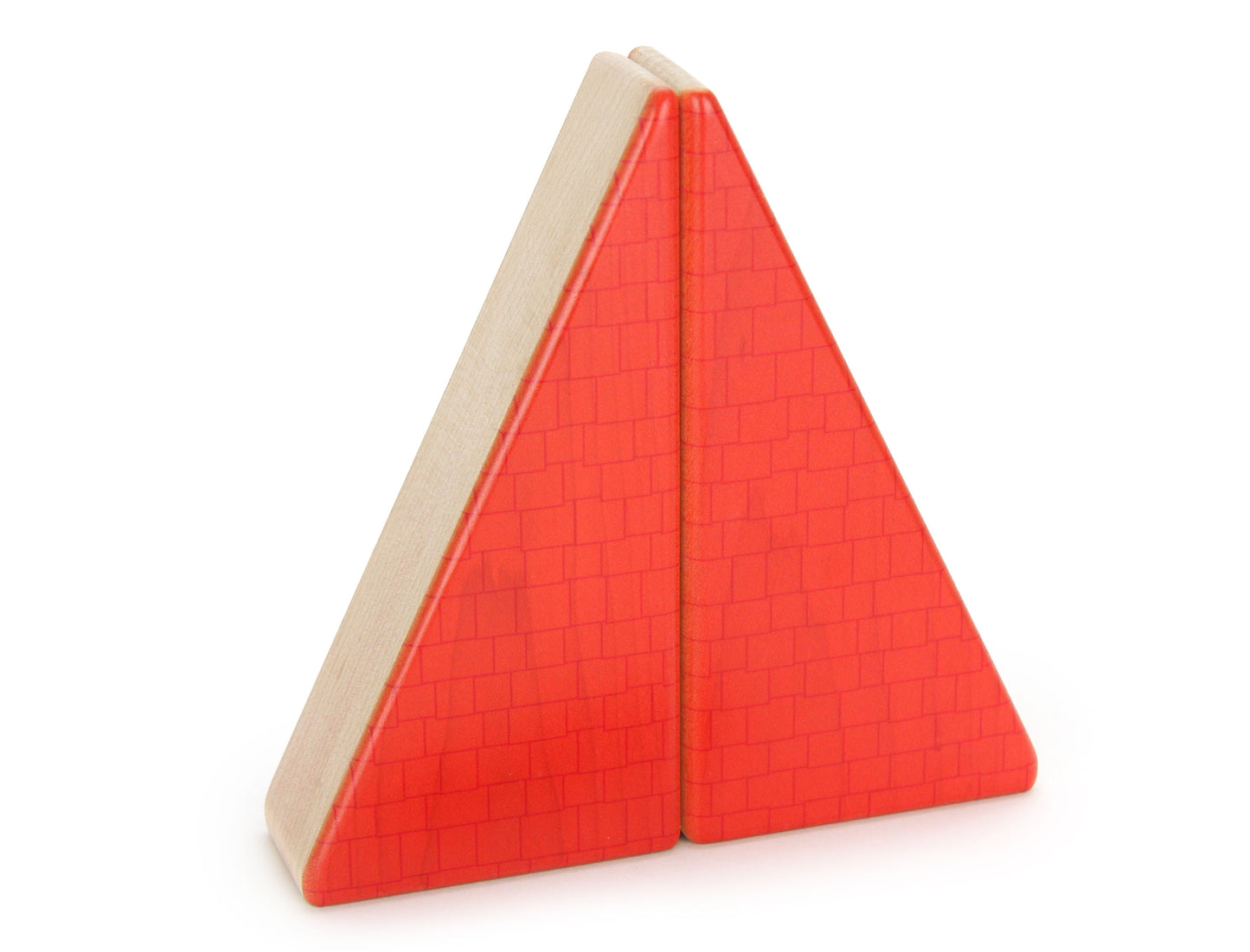 LIMITED! 4x2 Red Shingle Roof 2 pc. Double-Sided Triangle Building Blocks