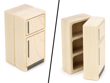 Refrigerator - Natural - 1:12 Scale Furniture Solid Maple Blocks