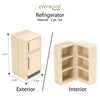Refrigerator - Natural - 1:12 Scale Furniture Solid Maple Blocks
