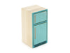 LIMITED! Refrigerator - Teal - 1:12 Scale Furniture Solid Maple Blocks