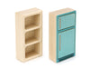 LIMITED! Refrigerator - Teal - 1:12 Scale Furniture Solid Maple Blocks