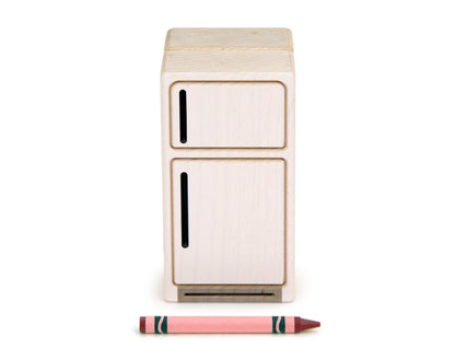 Refrigerator - White - 1:12 Scale Furniture Solid Maple Blocks