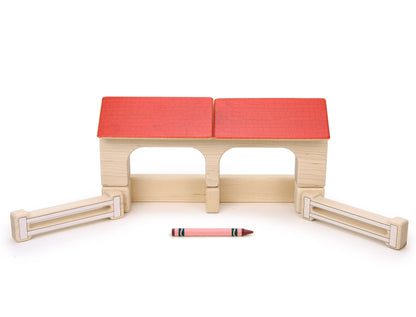 Farm Shed Maple Building Block Set