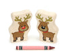 LIMITED! Santa's Reindeer 2 pc. Shape Block Set