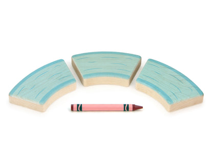 Cobblestone/River Curve Path 3 pc. Double-sided Block Set