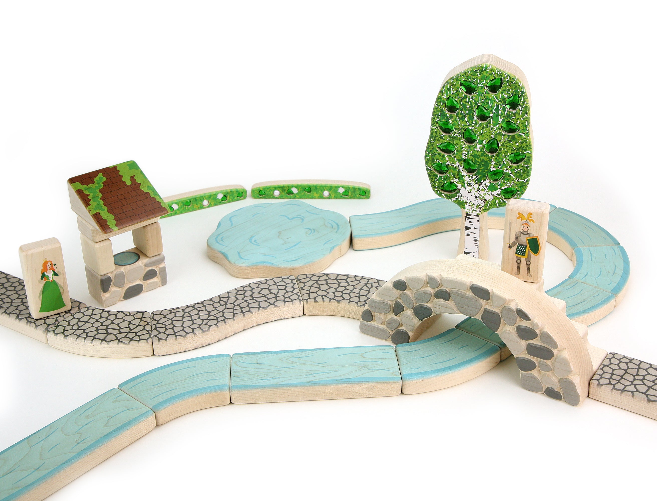 Carved Stone Bridge with Arch Stairway Block Set – Everwood Friends