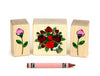 LIMITED! 3 pc. Rose Bouquet Gem Message Blocks