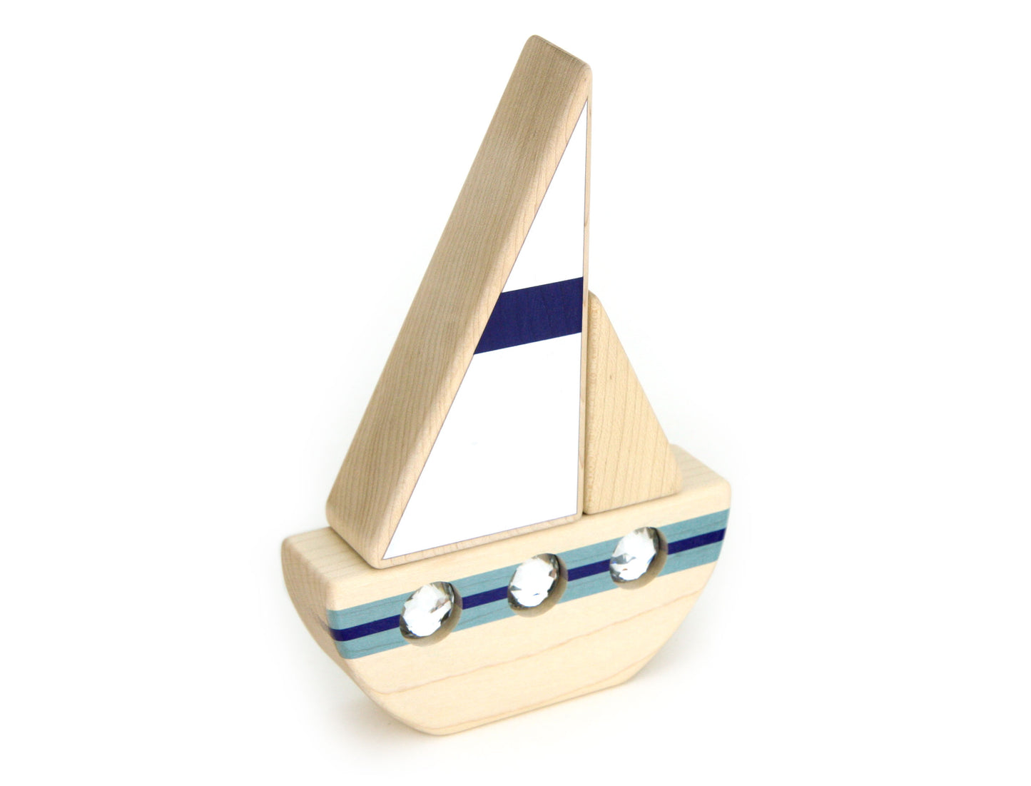 LIMITED! Summer Sailboat 3 pc. Building Block Set - Triple Porthole