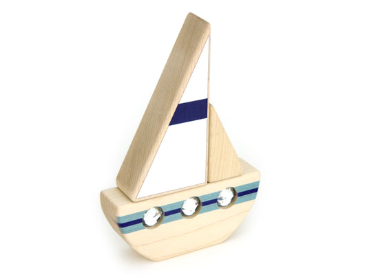 LIMITED! Summer Sailboat 3 pc. Building Block Set - Triple Porthole
