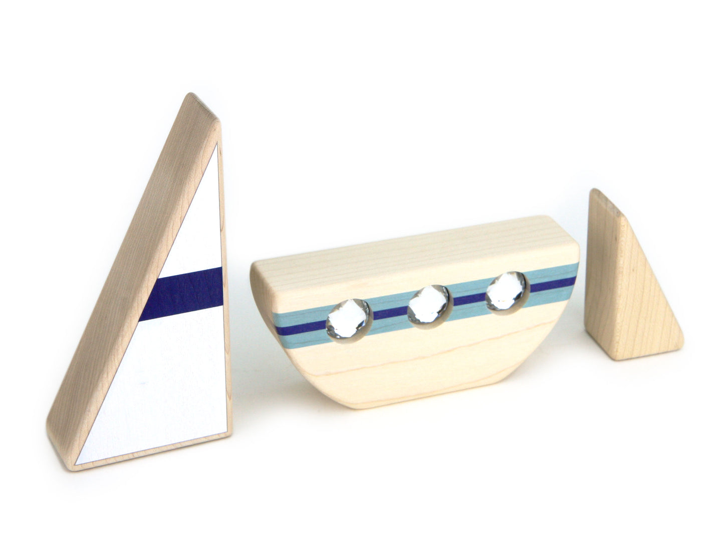 LIMITED! Summer Sailboat 3 pc. Building Block Set - Triple Porthole
