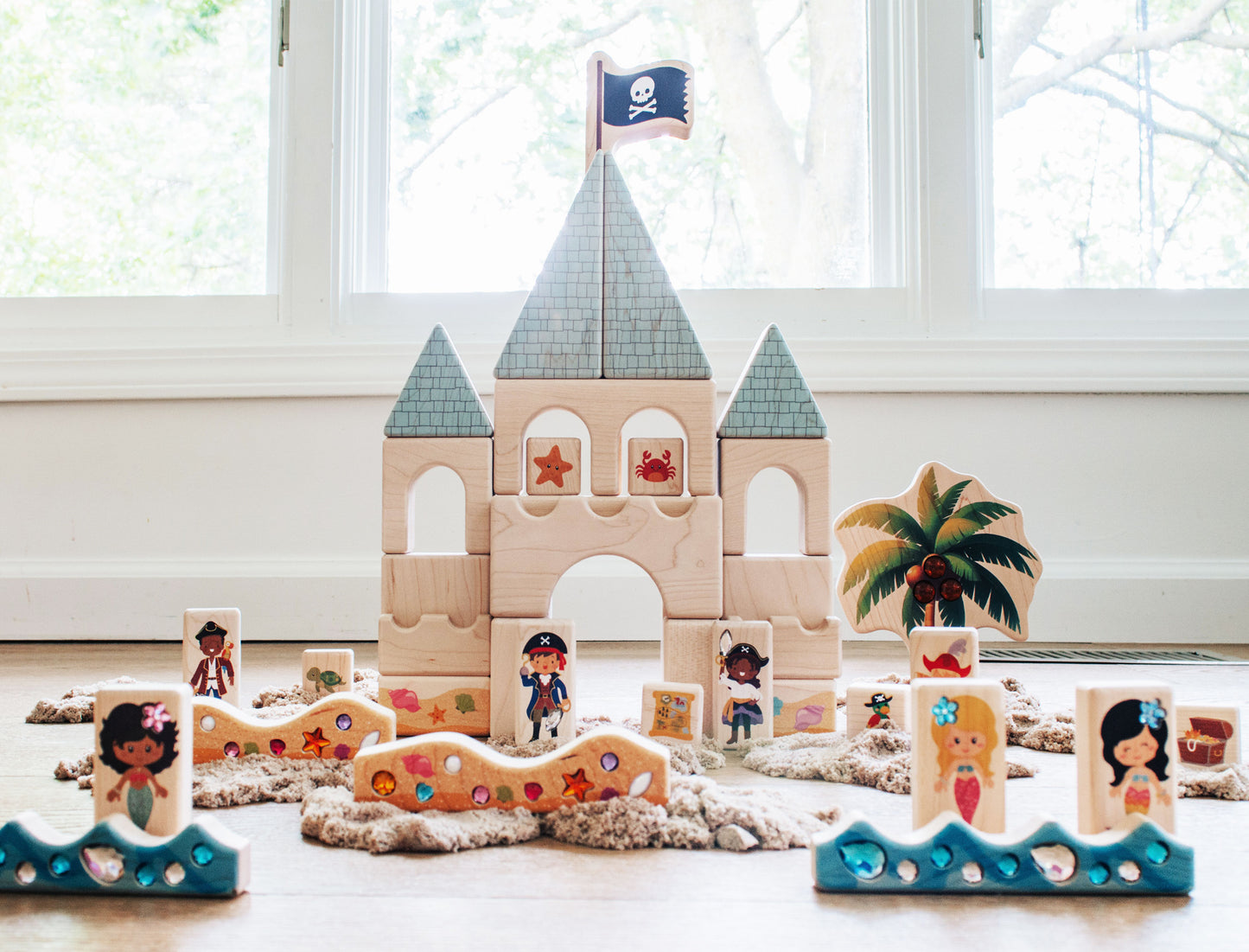 LIMITED! Sandcastle 22 pc. Maple Building Block Set
