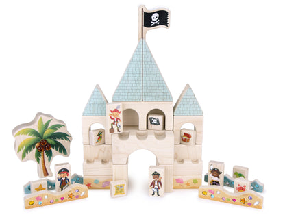 LIMITED! Pirate Flag Pole Maple Building Block