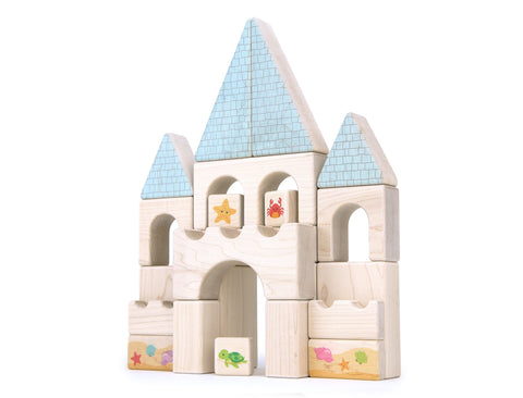 LIMITED! Sandcastle 22 pc. Maple Building Block Set