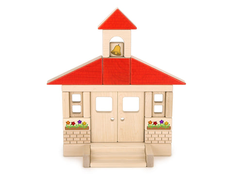 LIMITED! Country Schoolhouse Maple Building Block Set