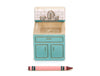 LIMITED! Kitchen Sink - Teal - 1:12 Scale Furniture Solid Maple Blocks