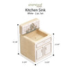 Kitchen Sink - White - 1:12 Scale Furniture Solid Maple Blocks
