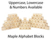 0-9 Bold Engraved Maple Number Blocks