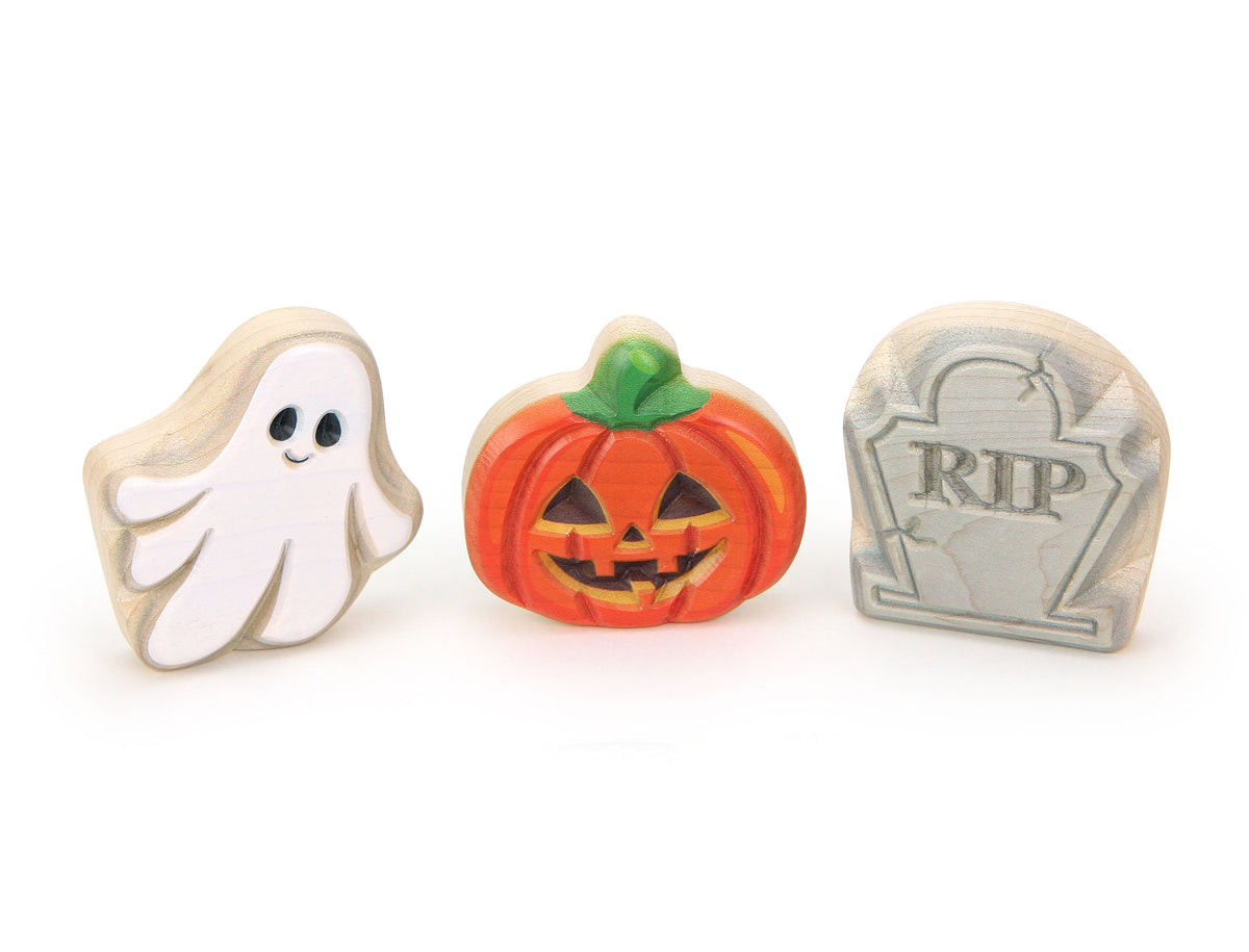 LIMITED! Carved Spooky Halloween 3 pc. Shape Block Set