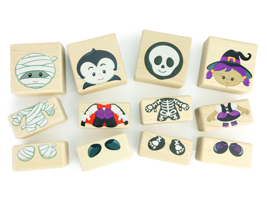 LIMITED! Spooky Stackers 12 pc. Halloween Puzzle Blocks Set
