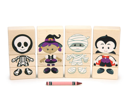 LIMITED! Spooky Stackers 12 pc. Halloween Puzzle Blocks Set