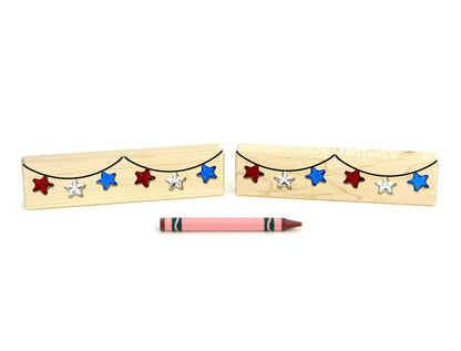LIMITED! Patriotic Star Banner 2 pc. Gem Block Set