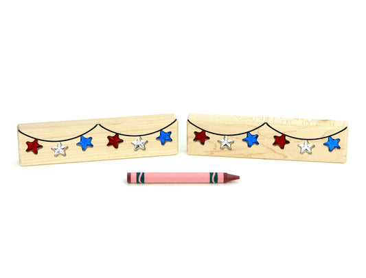 LIMITED! Patriotic Star Banner 2 pc. Gem Block Set