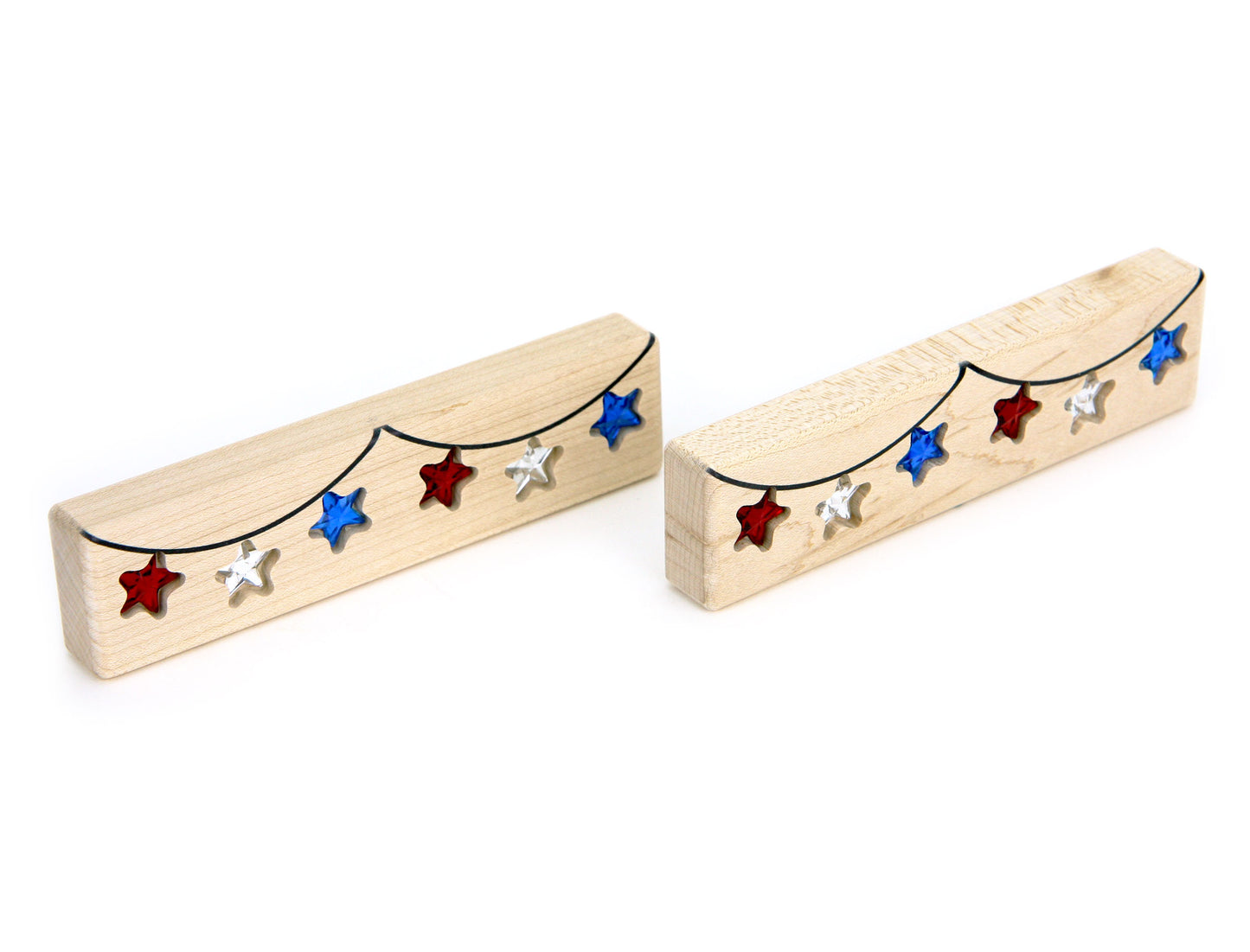 LIMITED! Patriotic Star Banner 2 pc. Gem Block Set