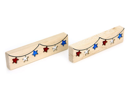 LIMITED! Patriotic Star Banner 2 pc. Gem Block Set