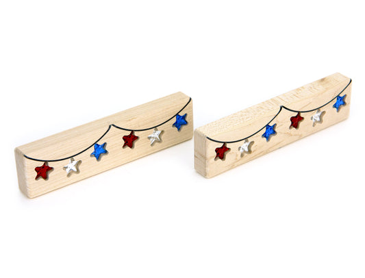 LIMITED! Patriotic Star Banner 2 pc. Gem Block Set